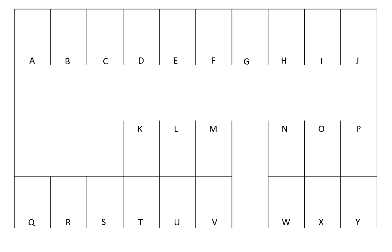 第2南葛西パーキングの駐車配置図