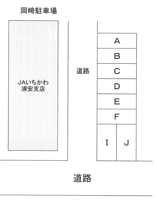 岡﨑駐車場の駐車配置図