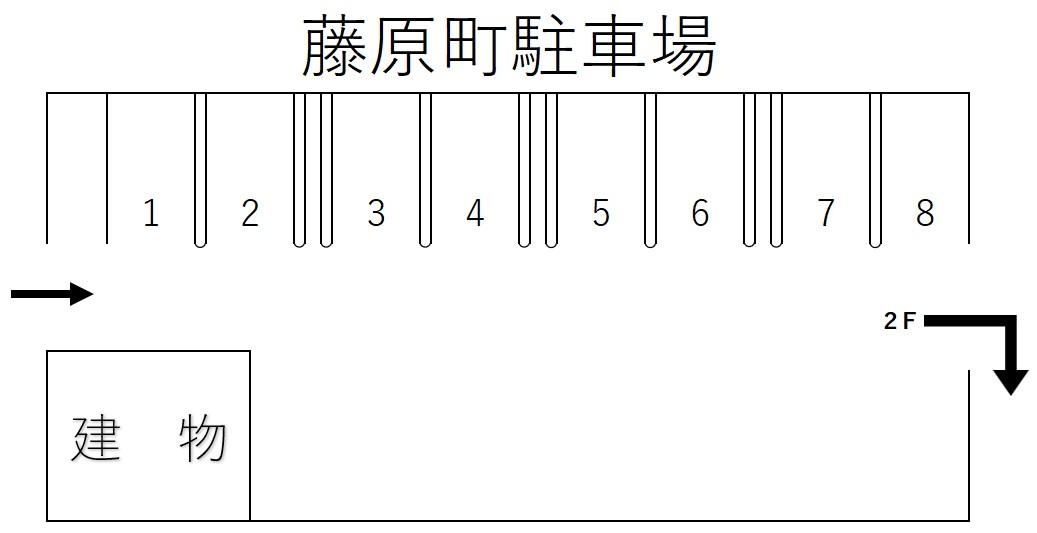 藤原町駐車場の駐車配置図