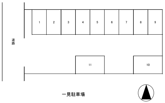 一見駐車場の駐車配置図
