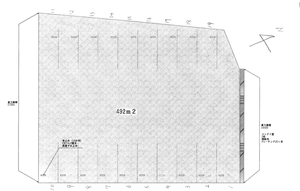 上野田4丁目駐車場の駐車配置図