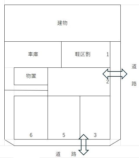 柿の木Pの駐車配置図