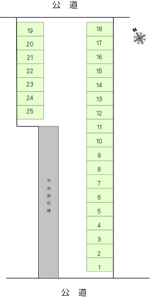 舟原町駐車場の駐車配置図