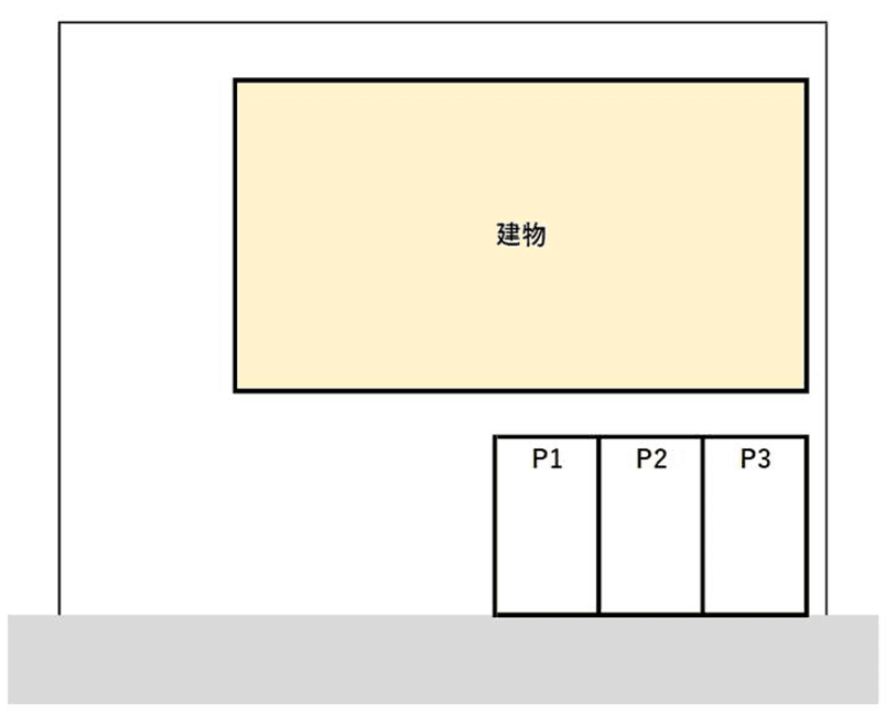 堀川町駐車場の駐車配置図