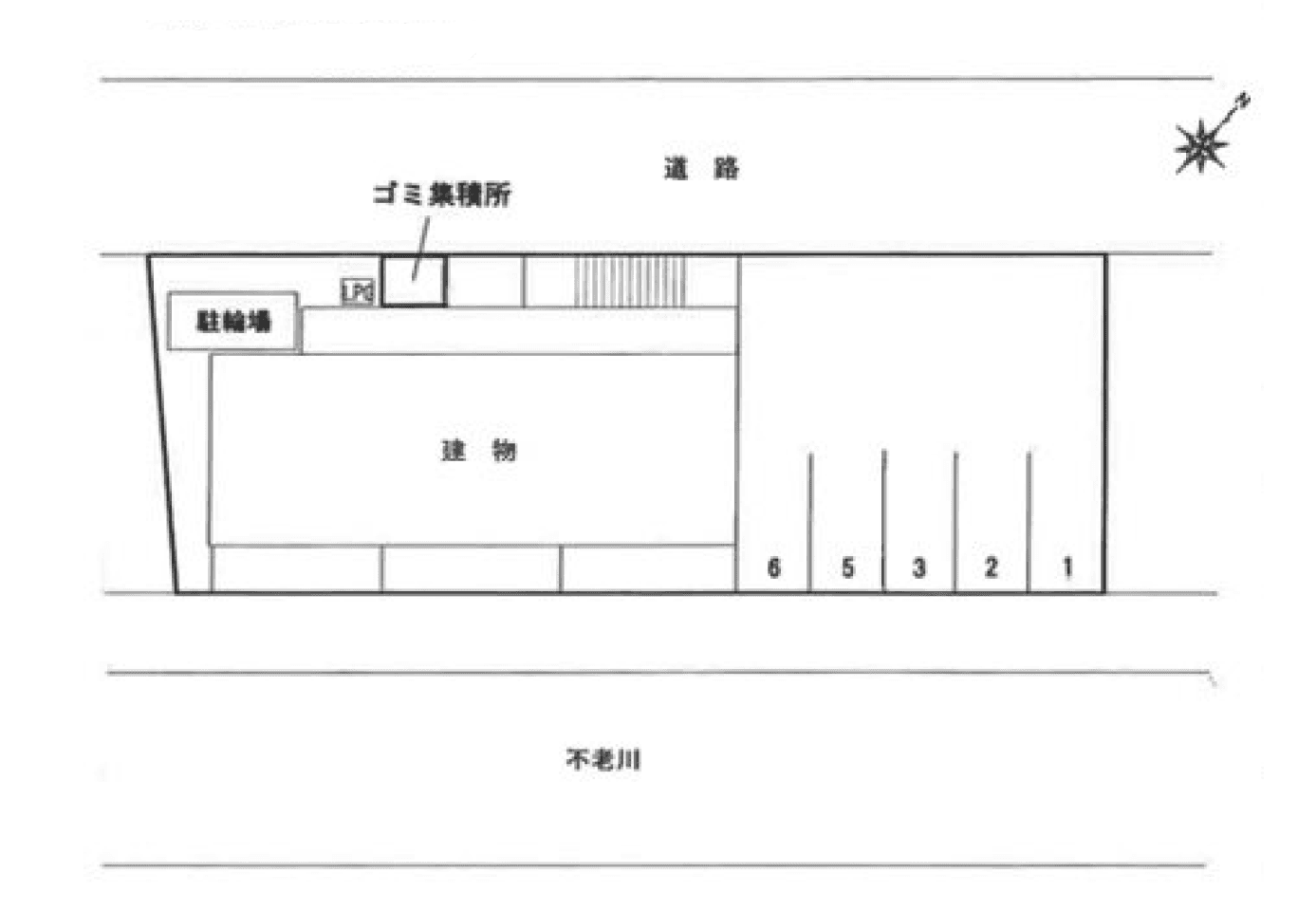 シャルム駐車場の駐車配置図