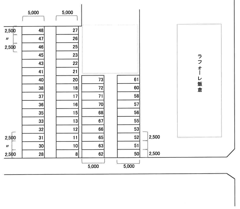 飯倉第一駐車場の駐車配置図