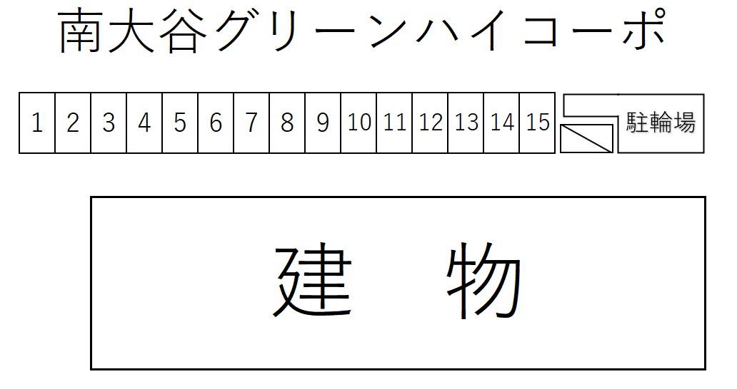 南大谷グリーンハイコーポの駐車配置図