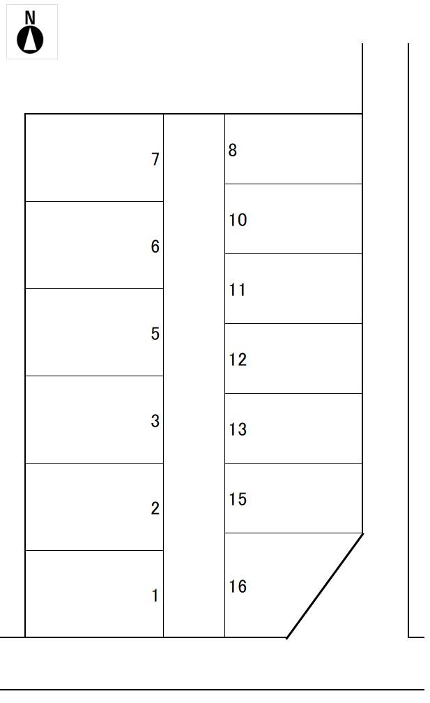 パーキングYATSURUGIの駐車配置図