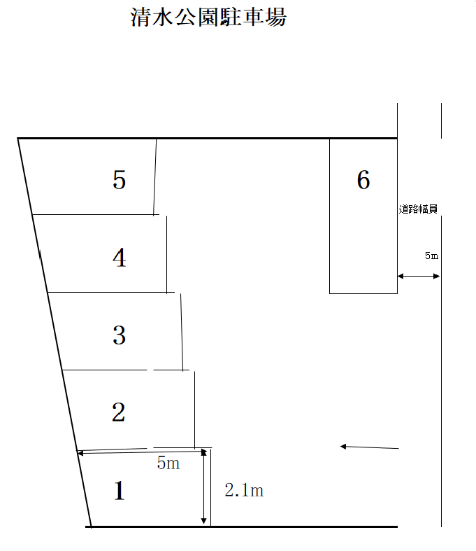 清水公園駐車場の駐車配置図