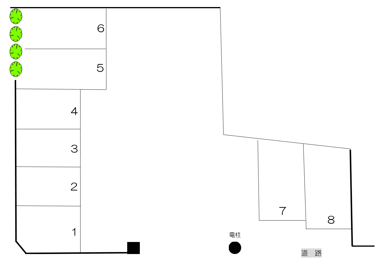 新南部3丁目駐車場の駐車配置図