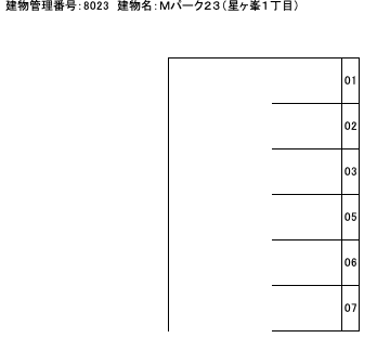 Mパーク23(星ヶ峯1丁目)の駐車配置図