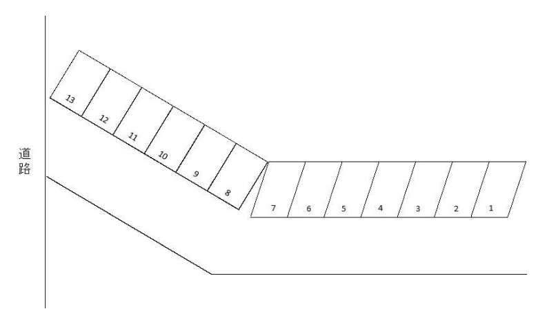 和田町O駐車場の駐車配置図