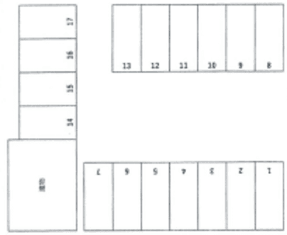 三谷宝永パーキングの駐車配置図