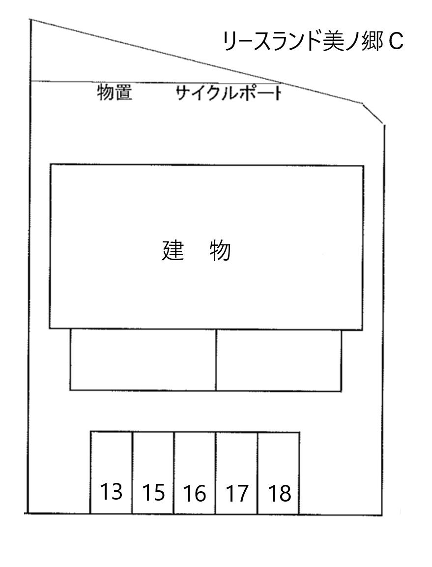リースランド美ノ郷Cの駐車配置図