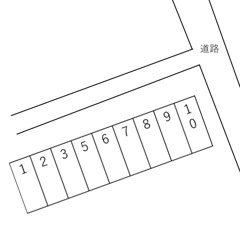 南仙北1丁目佐藤駐車場の駐車配置図