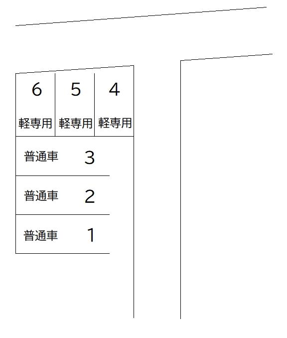 錦町1丁目月極駐車場の駐車配置図