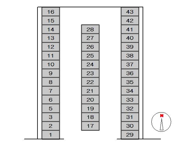 飯田町1233(清水様)駐車場の駐車配置図