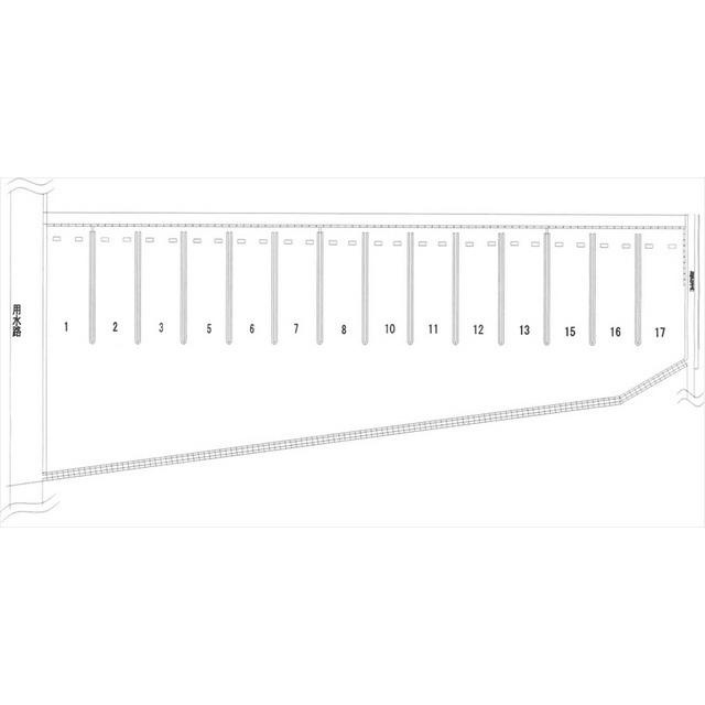 円光寺ガレージの駐車配置図