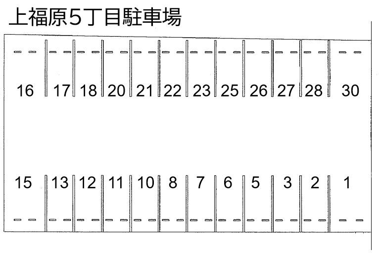 上福原5丁目駐車場の駐車配置図