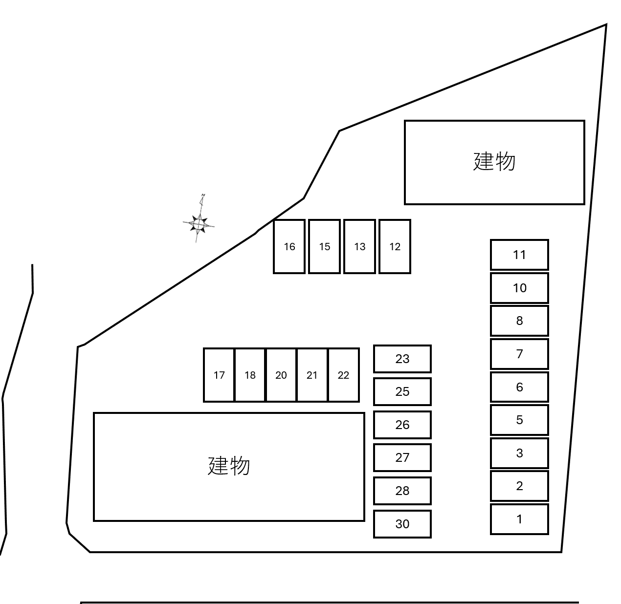 ルチェーレ泉Aの駐車配置図