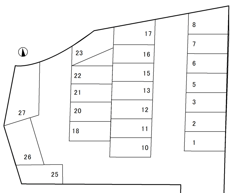 寿町モータープールの駐車配置図