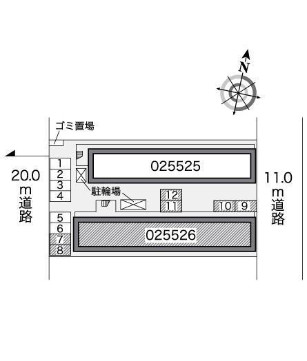 セントラル南4条B(25526)の駐車配置図
