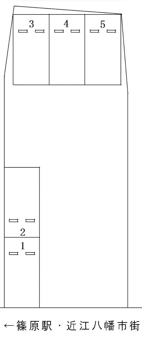 安養寺ガレージの駐車配置図