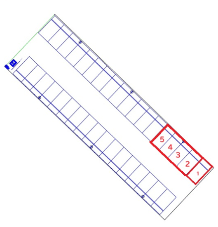 小山駅前第5の駐車配置図