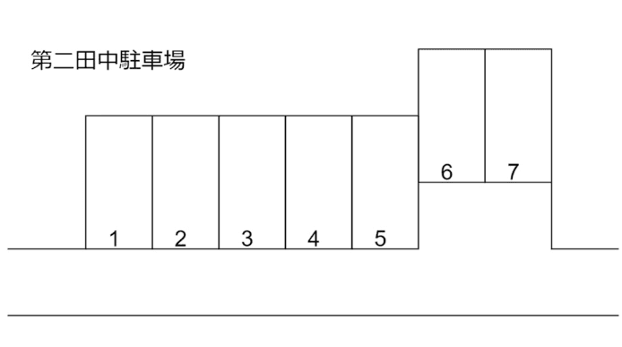 第二田中駐車場の駐車配置図