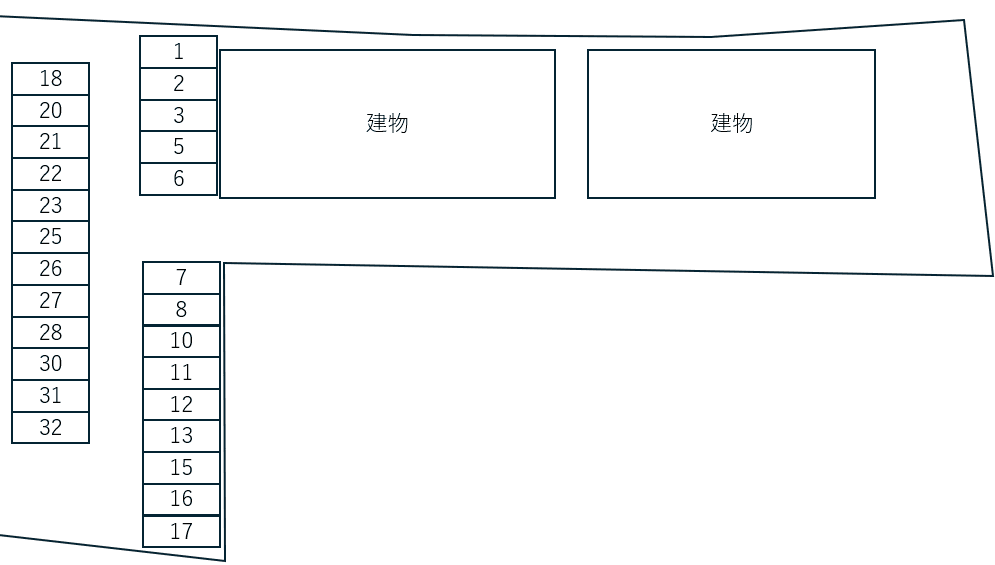 アンソレイユ Aの駐車配置図