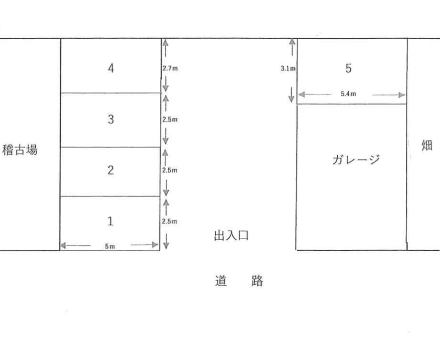 石山駐車場Aの駐車配置図