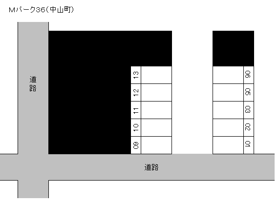 Mパーク36(中山町)の駐車配置図