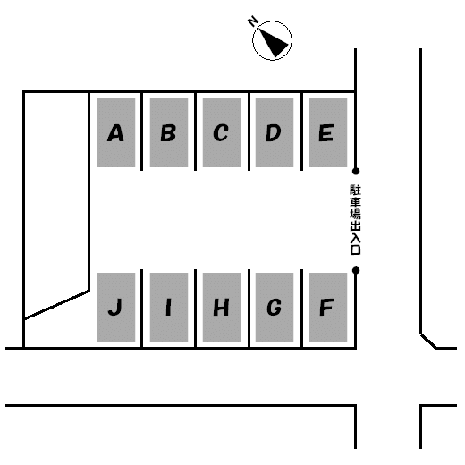 ワイズ・定水寺 第1駐車場の駐車配置図