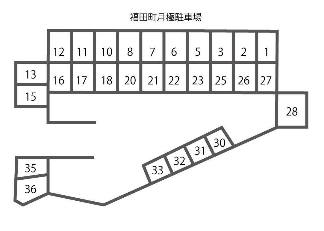 福田町駐車場の駐車配置図