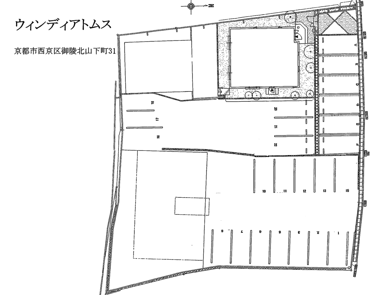 ウィンディアトムスの駐車配置図