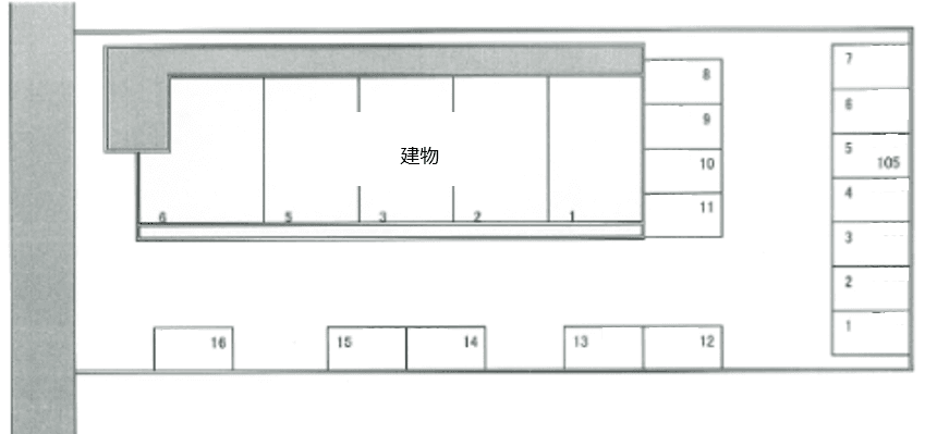 FKプラウド駐車場の駐車配置図