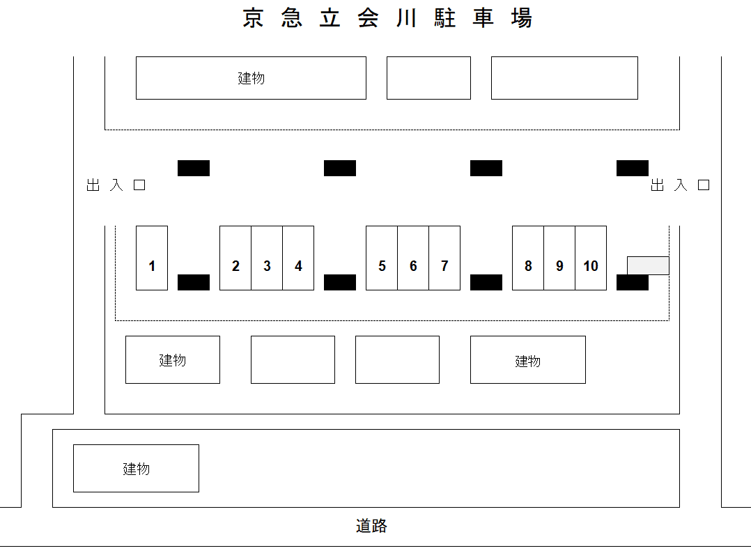 京急立会川の駐車配置図