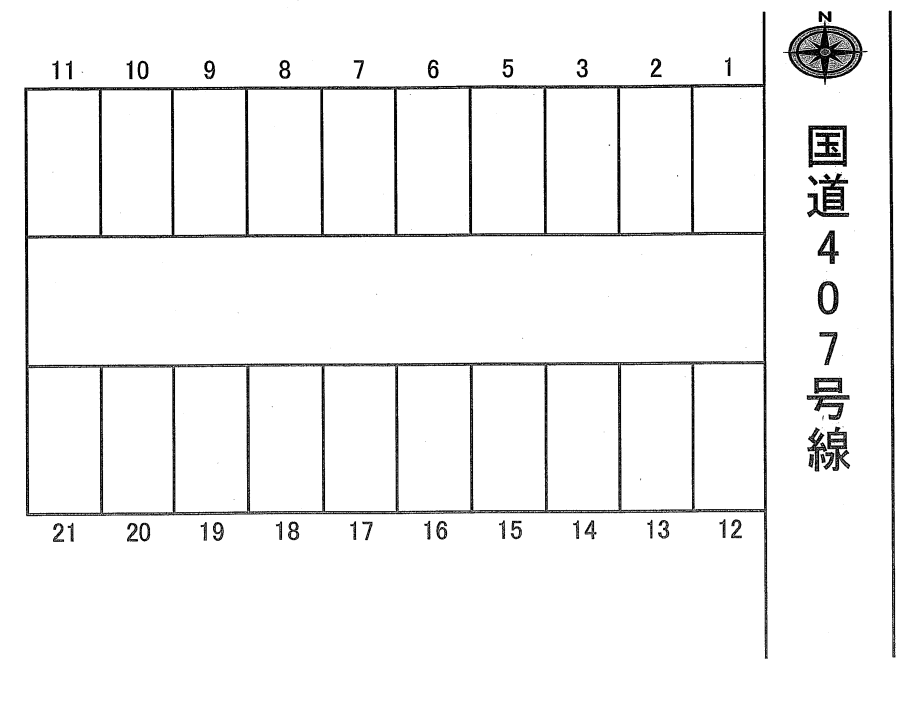 三光パークNo.9の駐車配置図