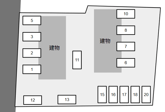 La corte Aの駐車配置図