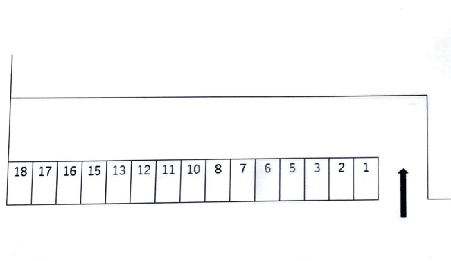 竹内パーキングの駐車配置図