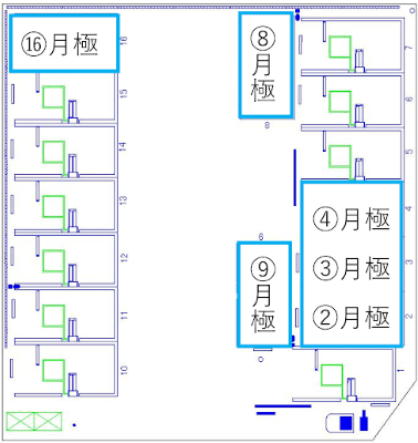中央第1の駐車配置図