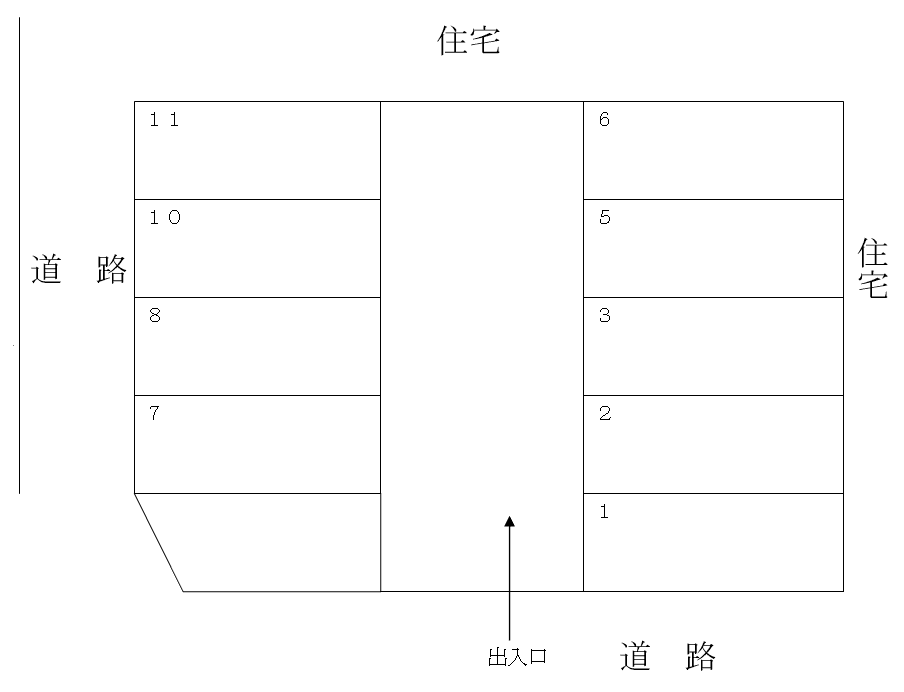330駐車場の駐車配置図