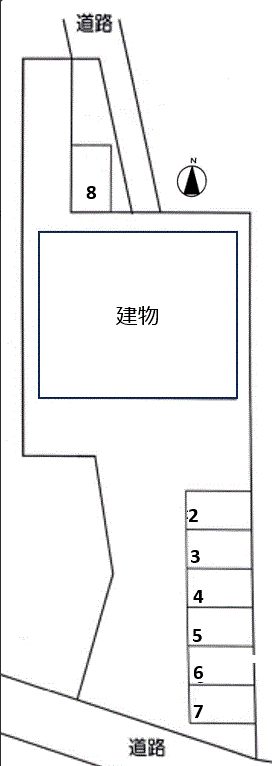 井出第一駐車場の駐車配置図