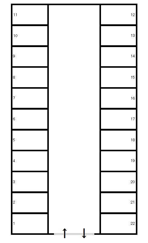 清野駐車場の駐車配置図