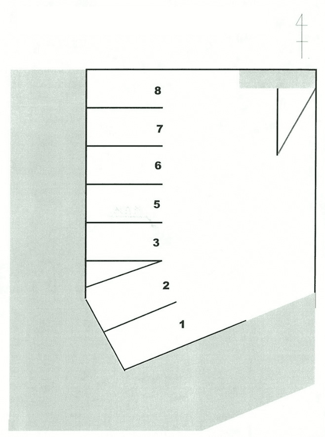 中新田パーキングの駐車配置図