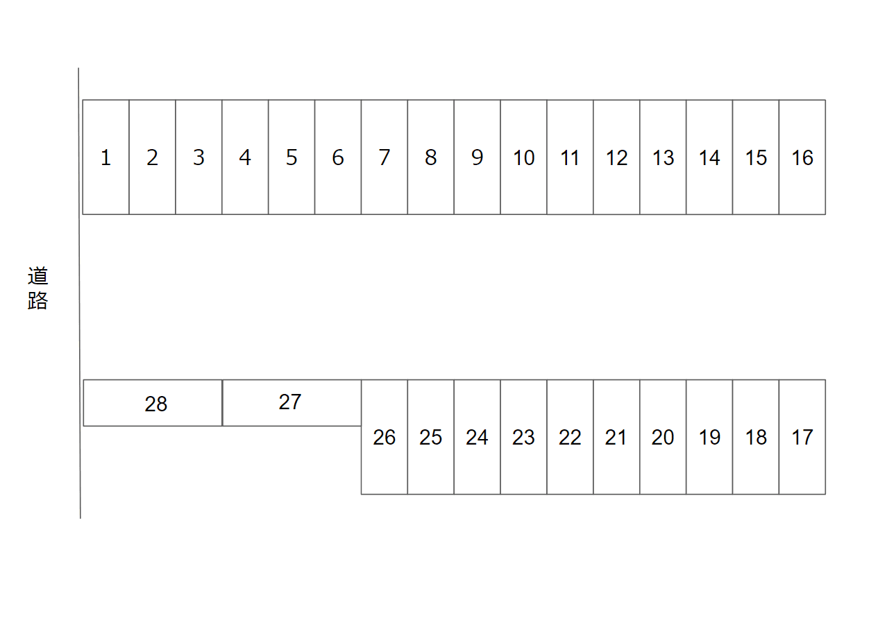 本町モータープールの駐車配置図