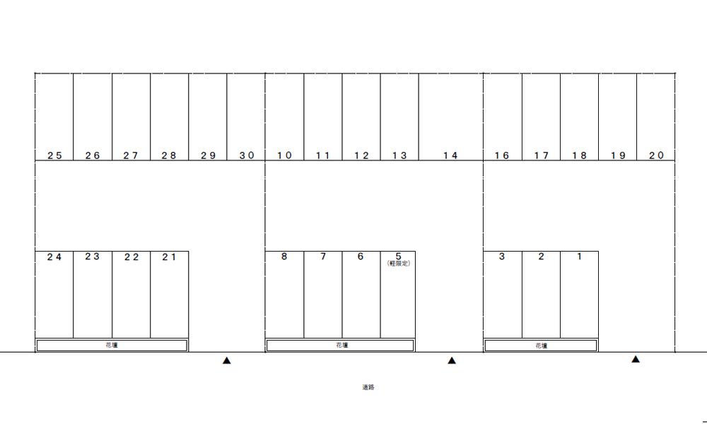 若松駐車場の駐車配置図