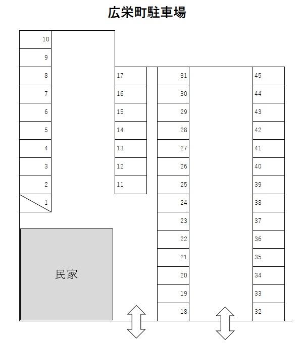 広栄町駐車場の駐車配置図