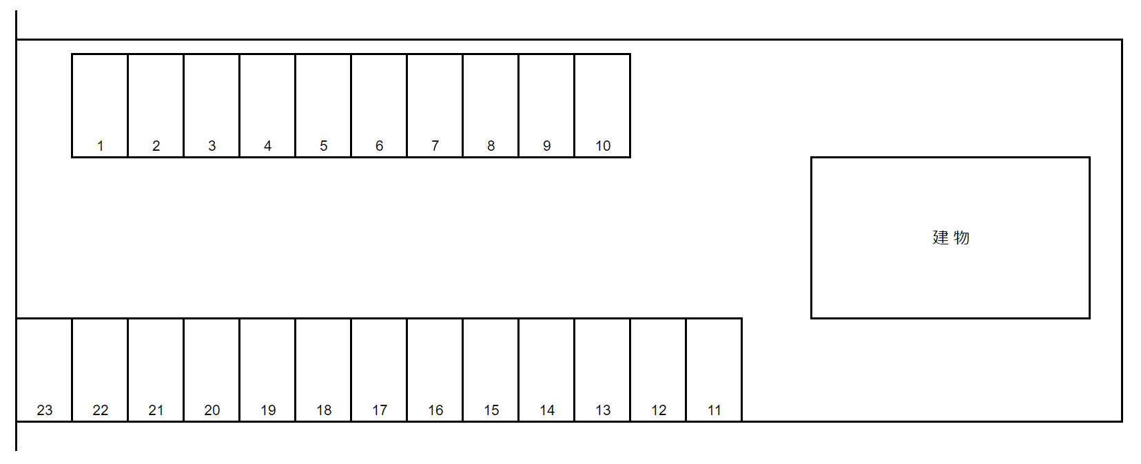 アイビーKY月極駐車場の駐車配置図