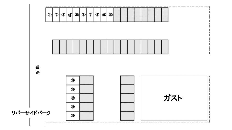 リバーサイドパーキングの駐車配置図